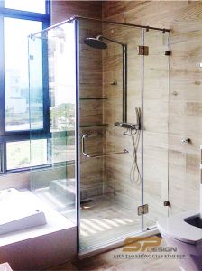 Vách kính phòng tắm vuông góc 90 độ đẹp VKT034